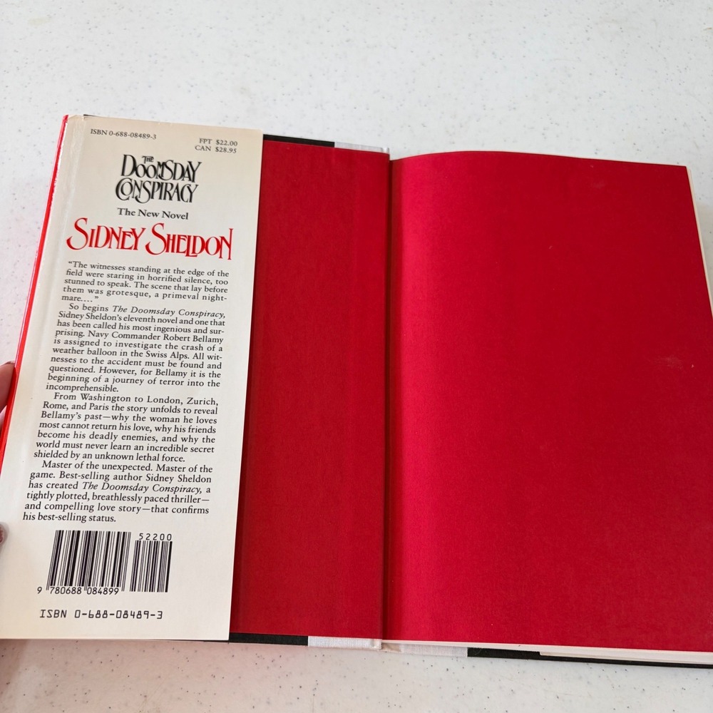 Sidney Sheldon The Doomsday Conspiracy Hardcover First Edition 1991 Thriller - Picture 2 of 8